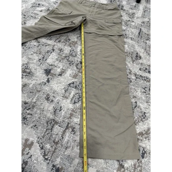 The North Face Womens Pants Size 8 Long Roll-Up Tab Relaxed Fit Tan Beige - Picture 8 of 12